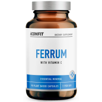 ICONFIT Ferrum 90 kapslit – Raud diglütsinaat + C-vitamiin väsimuse peletamiseks