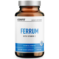 ICONFIT Ferrum 90 kapslit – Raud diglütsinaat + C-vitamiin väsimuse peletamiseks